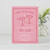 Invitation Cheers Bridal douche whimsical (Debout devant)