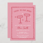 Invitation Cheers Bridal douche whimsical (Devant / Derrière)