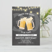 Invitation Cheers et bières Homer Anniversaire Chalkboard Jar (Debout devant)