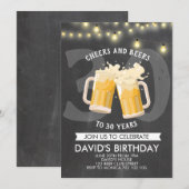 Invitation Cheers et bières Homer Anniversaire Chalkboard Jar (Devant / Derrière)