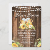 Invitation Cheers et bières Rustic Couples Douche (Devant)