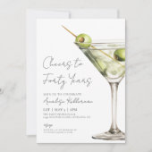 Invitation Cheers To 40th Birthday Party (Devant)