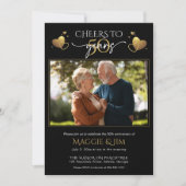 Invitation Cheers to 50 Years Photo Wedding Anniversary  (Devant)