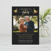 Invitation Cheers to 50 Years Photo Wedding Anniversary  (Debout devant)