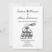 Invitation Cheers to love Hand Drawn Wedding (Devant)