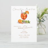 Invitation Cheers to Our Bride-to-be Aperol Spritz Bridal  (Debout devant)