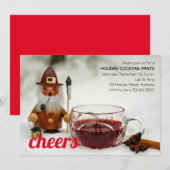Invitation Cheers Vins Mulled & Gnome Holiday Cocktail (Devant / Derrière)