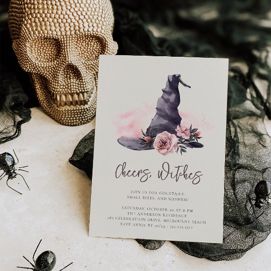 Invitation Cheers, Witches | Halloween Girls Night Party