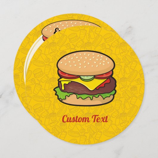 Invitation Cheeseburger (Devant / Derrière)