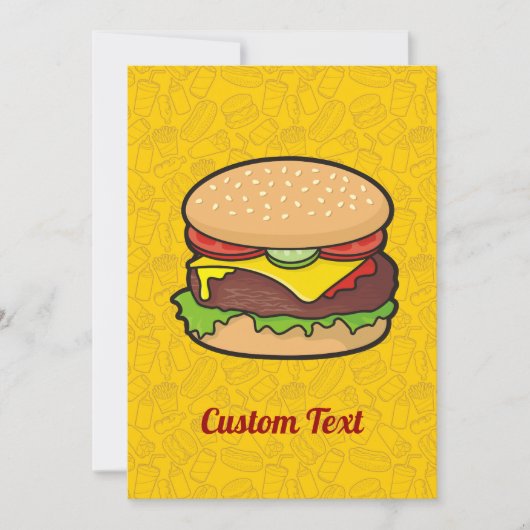 Invitation Cheeseburger (Devant)