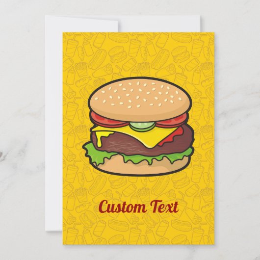 Invitation Cheeseburger (Devant)
