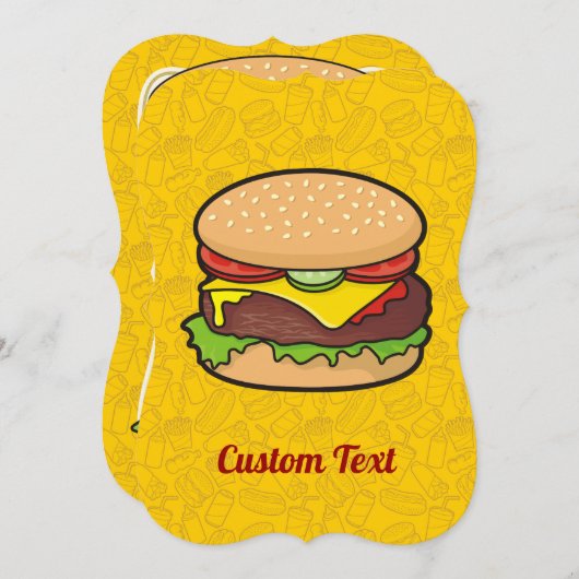Invitation Cheeseburger (Devant / Derrière)