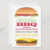 Invitation Cheeseburger de BBQ de dimanche Funday (Devant)