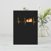 Invitation Cheesecake Dessert Fromage Gâteau Heartbeat Ekg Pu (Debout devant)