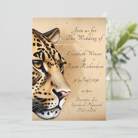 Invitation Cheetah (Debout devant)