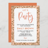 Invitation Cheetah Imprimer Anniversaire ou occasion spéciale (Devant / Derrière)