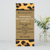 Invitation Cheetah Leopard Poster de animal de longues invita (Debout devant)
