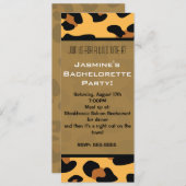 Invitation Cheetah Leopard Poster de animal de longues invita (Devant / Derrière)