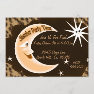 Invitation Cheetah Sleepy Moon