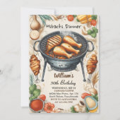 Invitation Chef Bbq Sushi japonais Hibachi 30e anniversaire (Devant)