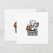 Invitation Chef Boo - Spooky Cute Halloween (Devant / Derrière)