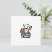 Invitation Chef Boo - Spooky Cute Halloween (Debout devant)