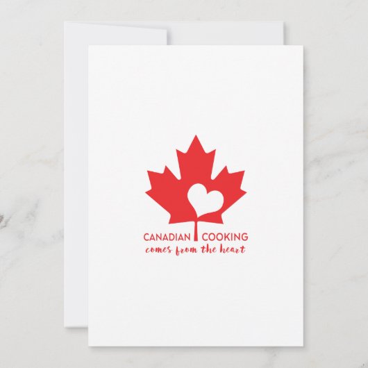 Invitation Chef canadien (Dos)