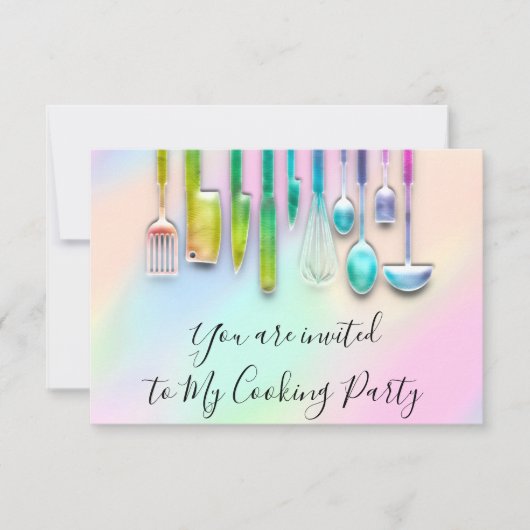 Invitation Chef de cuisine de fête de cuisine de restaurant h (Devant)