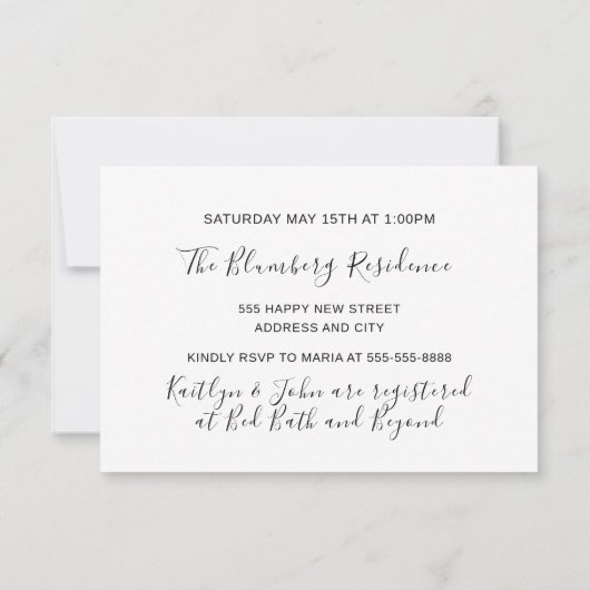 Invitation Chef de cuisine Golden Kitchen Blanc doré (Dos)