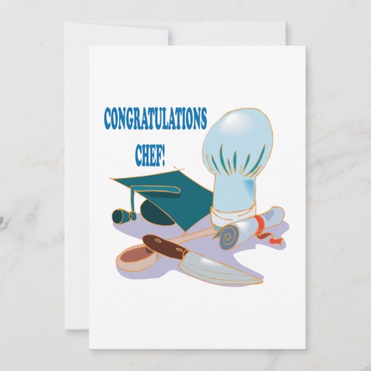 Invitation Chef de félicitations (Devant)