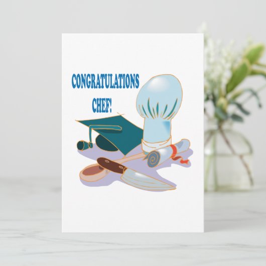 Invitation Chef de félicitations (Debout devant)