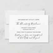 Invitation Chef de fête de cuisine dorée holographique blanc (Dos)