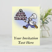 Invitation Chef de gâteau (Debout devant)