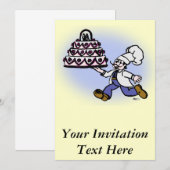 Invitation Chef de gâteau (Devant / Derrière)