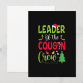 Invitation Chef de la famille de Noël de Cousin Crew Noël (Devant / Derrière)