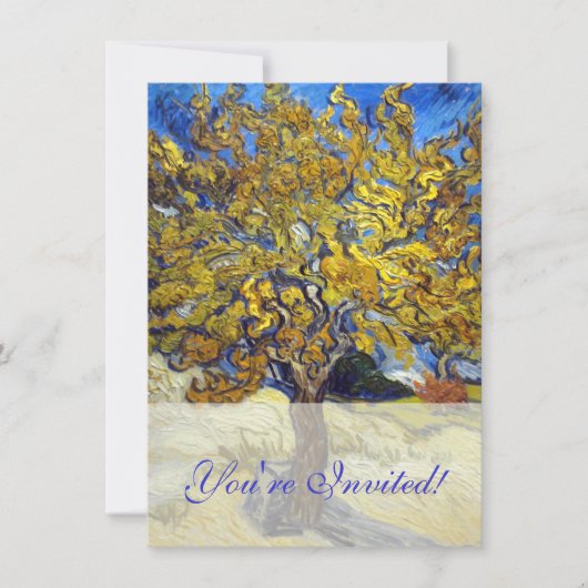 Invitation Chef-d'œuvre d'art du mûrier de Van Gogh (Devant)