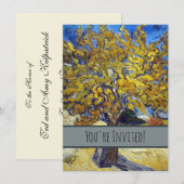 Invitation Chef-d'œuvre d'art du mûrier de Van Gogh (Devant / Derrière)