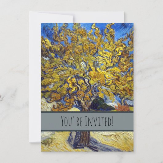 Invitation Chef-d'œuvre d'art du mûrier de Van Gogh (Devant)