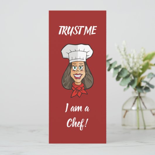 Invitation Chef femme (Debout devant)