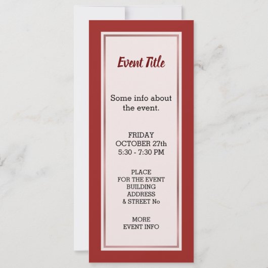 Invitation Chef femme (Dos)