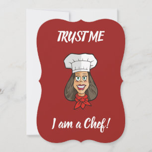 Invitation Chef femme