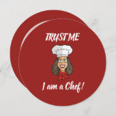 Invitation Chef femme (Devant / Derrière)