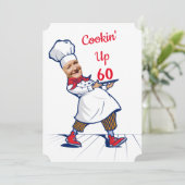 Invitation Chef 🎉 Funny Cook 60e anniversaire Funny (Debout devant)