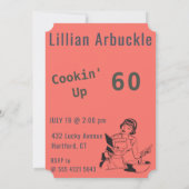 Invitation Chef 🎉 Funny Cook 60e anniversaire Funny (Dos)