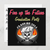 Invitation Chef Skull 2 (Devant / Derrière)