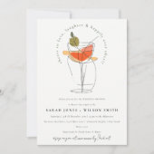 Invitation Chefs à l'amour moderne Cocktail Wedding shower de (Devant)