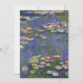 Invitation Chefs-d'œuvre de Nymphéas de Monet (Dos)