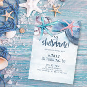 Invitation Chellabration | Beach Starfish Seashells Anniversa