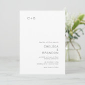 Invitation Chelsea Grey Mariage moderne (Debout devant)