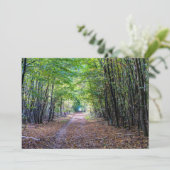 Invitation Chemin dans la forêt automnale, Forêt Saint Germai (Debout devant)